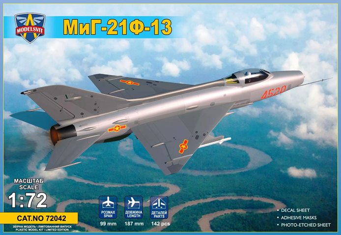 72042 ModelSvit Самолет МиГ-21Ф-13 1/72