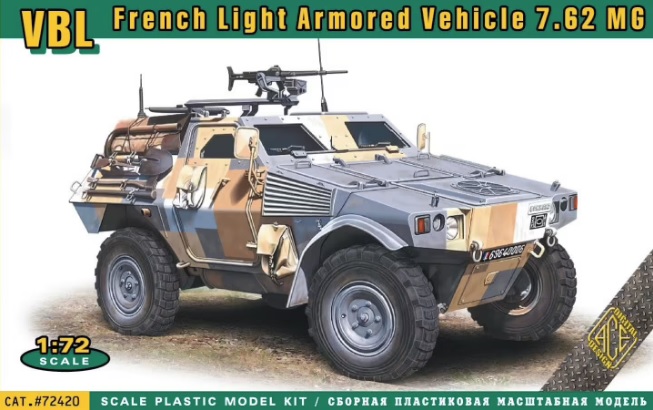 72420 ACE VBL (Light Armored Vehicle) short chassie 7.62 MG 1/72