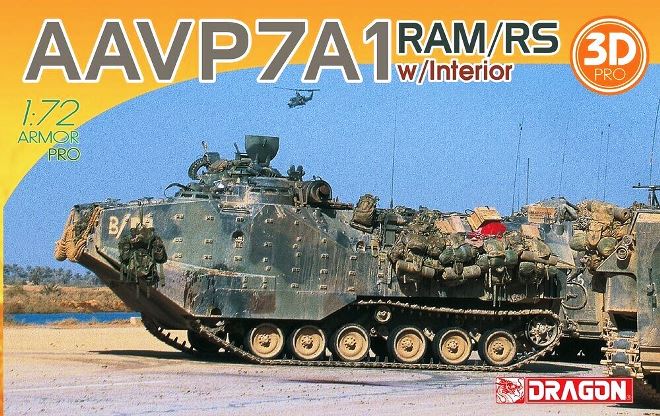 7619 Dragon Десантная амфибия AAVP7A1 RAM/RS с интерьером 1/72