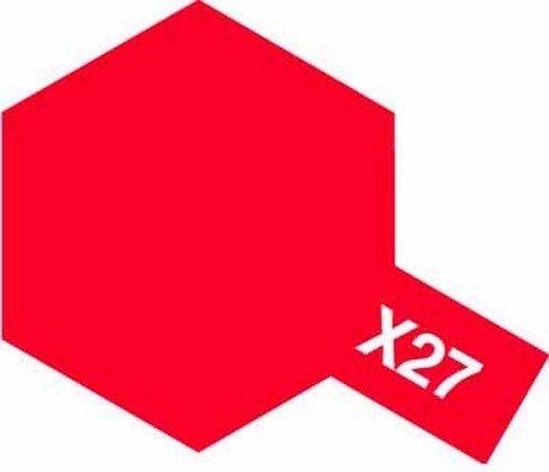 80027 Tamiya Краска эмалевая глянцевая X-27 Clear Red (Красная прозрачная) 10мл.