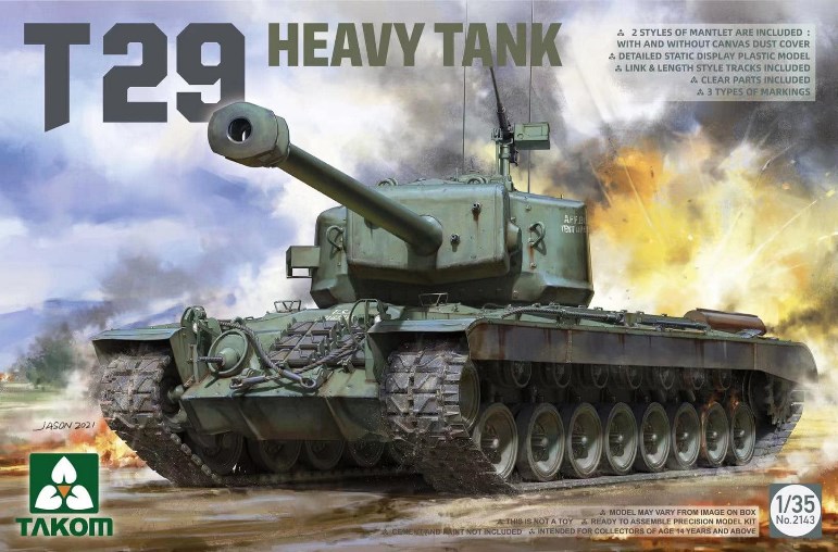 2143 Takom Американский танк T29 1/35