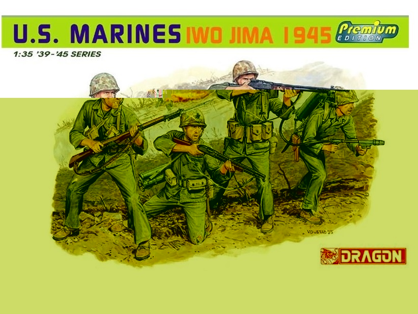 6408 Dragon Американские солдаты Iwo Jima 1945 (Premium Edition) 1/35