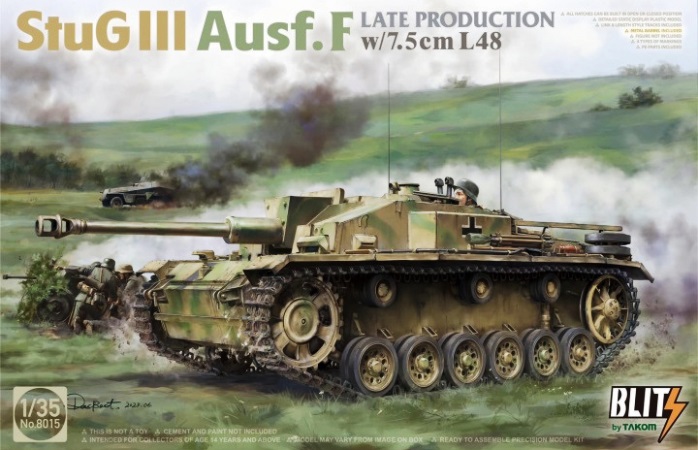 8015 Takom Самоходное орудие StuG III Ausf. F с пушкой 7.5cm L/48 (поздняя версия) 1/35