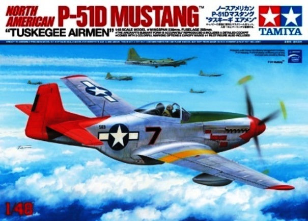 25147 Tamiya Американский истребитель P-51 Mustang "Tuskegee Airmen"1/48