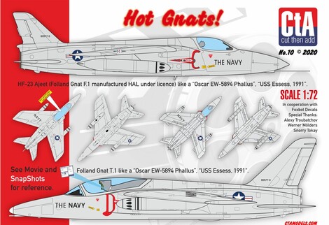 CTA-010 CtA "Hot Gnats!" - Folland Gnat T.1 and HAL HF-23 Ajeet from "Hotshots!" 1/48