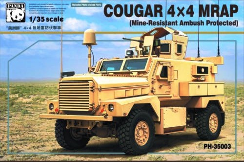 Сборная модель PH35003 Panda Hobby Бронемашина Cougar 4x4 MRAP с противоминной защитой