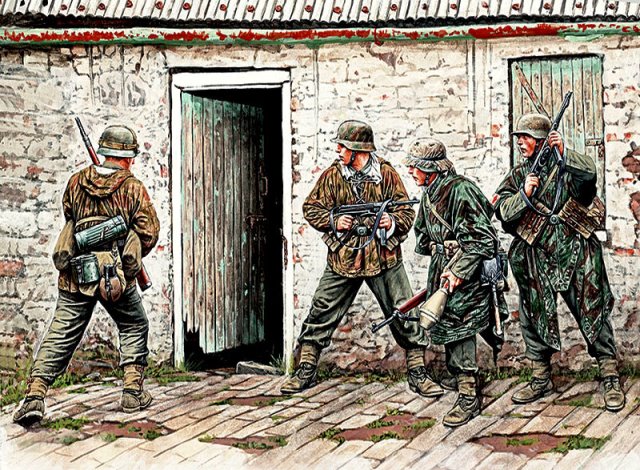 3584 Master Box Немецкая пехота в Западной Европе, 1944-1945гг 1/35