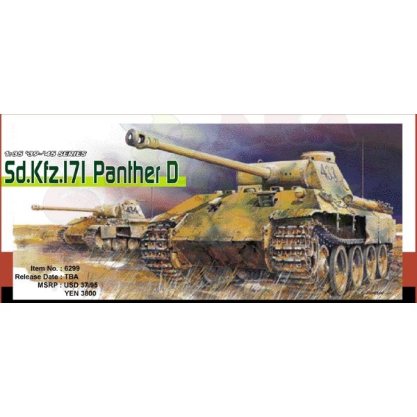 Сборная модель 6299 Dragon Немецкий танк Panther Pz.Kpfw. V Ausf. D 