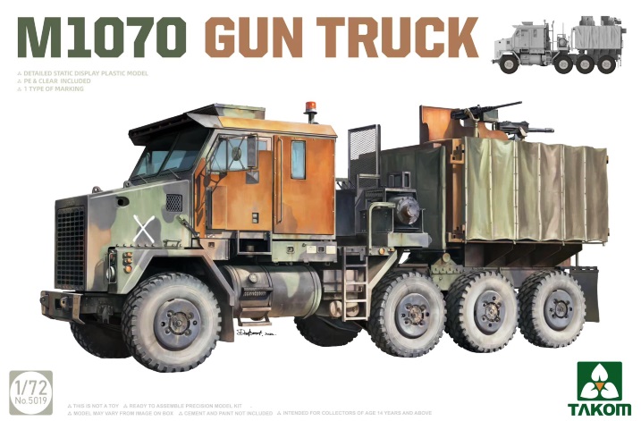 5019 Takom Армейский грузовик M1070 Gun Truck 1/72