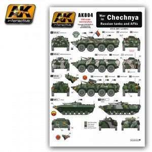 AK804 AK Interactive Декали на советскую бронетехнику (Война в Чечне) 1/35