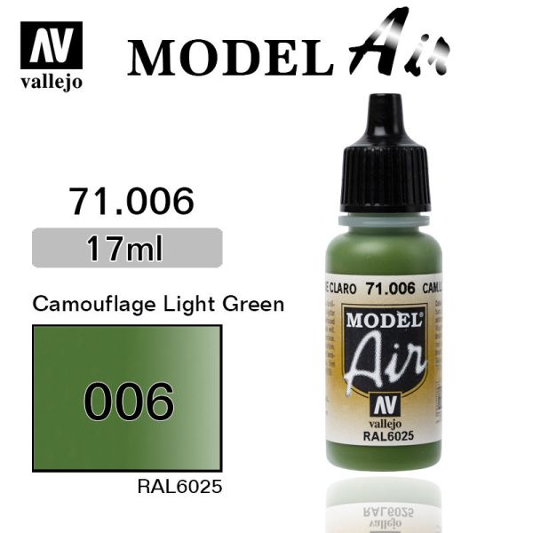 V-71006 Vallejo Краска Model Air Защитная светло-зеленая 17 мл