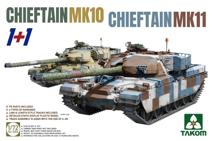 5006 Таком Chieftain Mk10 и Mk11 (2 модели) 1/72