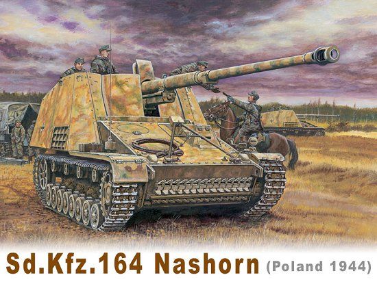 Сборная модель 6166 Dragon Германская САУ Sd.Kfz. 164 NASHORN (Польша, 1944 год)