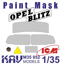 M35052 KAV Models Окрасочная маска на остекление Opel Blitz (ICM) 1/35