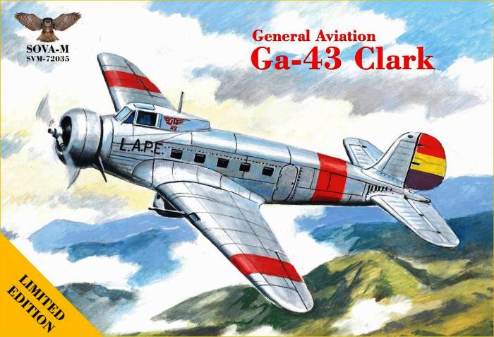 72035 SOVA-M Самолет General Aviation Ga-43 Clark 1/72