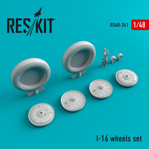 RS48-0241 RESKIT I-16 wheels set  (for ICM, Academy, Ark Models, Eduard,) 1/48