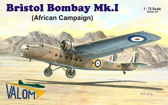 72097 Valom Самолет Bristol Bombay Mk.I (African campaign) Масштаб 1/72
