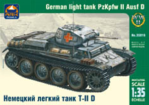Сборная модель 35016 ARK Немецкий легкий танк Т II D 