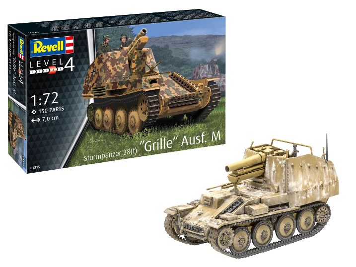 03315 Revell Немецкая САУ 38(t) Grille Ausf. M 1/72