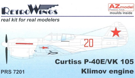 7201 AZmodel Самолет P-40E/VK Klimov engine 1/72
