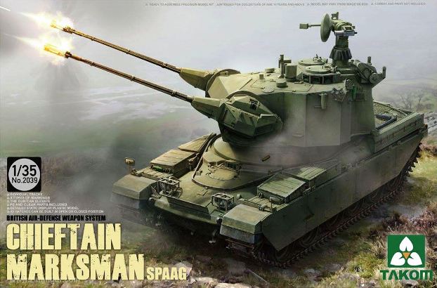 Сборная модель 2039 Takom ЗСУ Chieftain Marksman SPAAG  