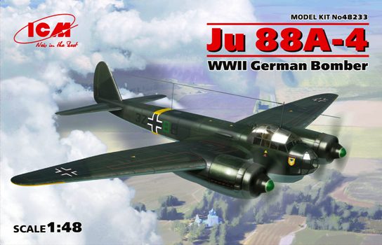 Сборная модель 48233 ICM Германский бомбардировщик Ju 88A-4 