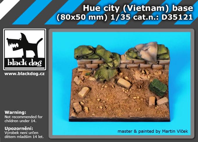 D35121 Black Dog Диорама Hue city (Vietnam) base (80x50 mm) 1/35