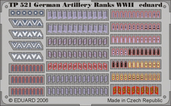 TP521 Eduard German Artillery Ranks WWII