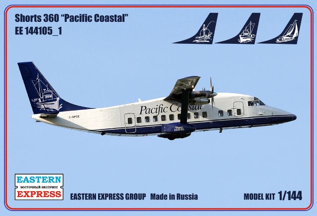 Сборная модель 144105_1 Восточный Экспресс Пассажирский самолет Short-360 Pacific Coastal