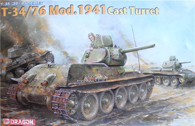 Сборная модель 6418 Dragon Танк T-34/76 (Модификация1941года) Cast Turret 