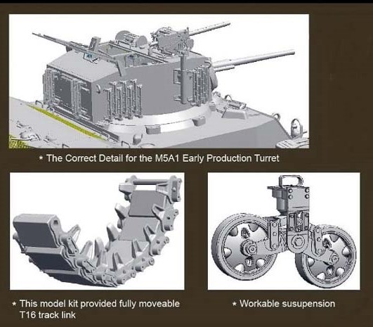 MC16007 Classy Hobby Танк M5A1 Stuart (Early Production) 1/16