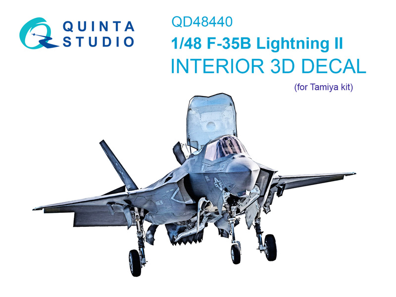 QD48440 Quinta 3D Декаль интерьера кабины F-35B (Tamiya) 1/48