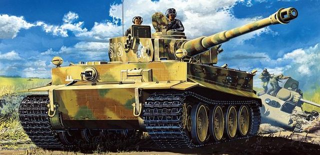 Сборная модель 13239 Academy Немецкий танк "Тигр"-I (ранняя модификация) с интерьером  