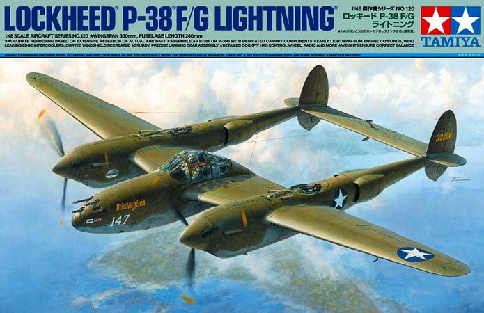61120 Tamiya Самолет Lockheed P-38 F/G Lightning 1/48