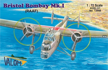 72098 Valom Самолет Bristol Bombay Mk.I (RAAF) Масштаб 1/72