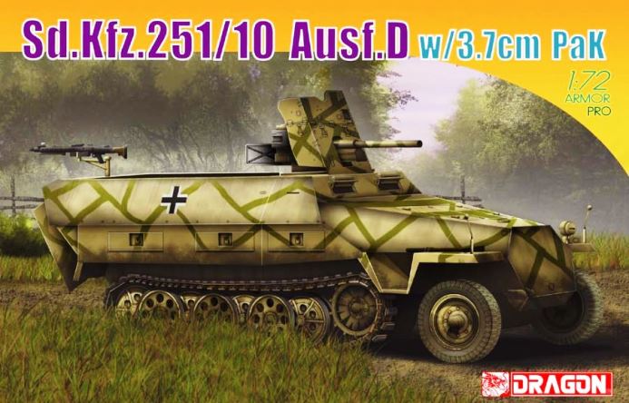 7280 Dragon Бронетранспортер Sd.Kfz.251/10 Ausf.C с пушкой 3.7cm Pak 1/72