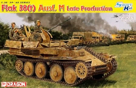 Сборная модель 6590 Dragon Германское ЗСУ Flak 38(t) Ausf.M (поздняя версия) 