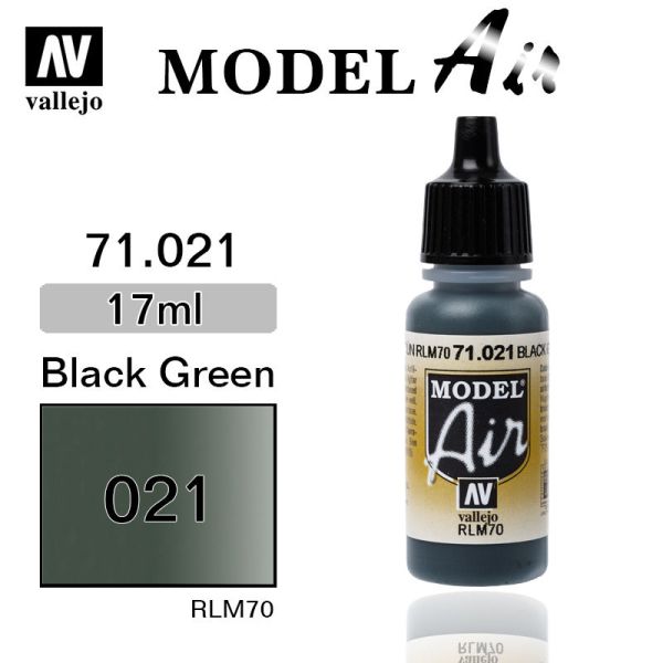 V-71021 Vallejo Краска Model Air Черно-зеленая 17 мл