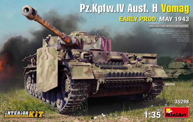 35298 MiniArt Танк Pz.Kpfw.IV Ausf. H Vomag, ранняя версия (Май 1943, с интерьером) 1/35