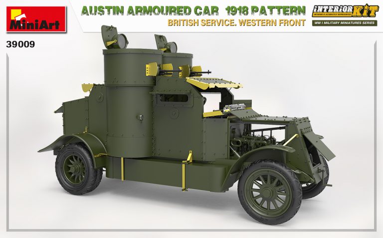 39009 MiniArt Бронеавтомобиль Austin (британский вариант, 1918 год) с интерьером 1/35
