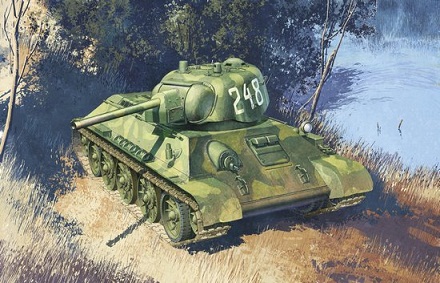 6487 Dragon Т-34 (обр. 1942, штампованная башня - "формочка") 1/35