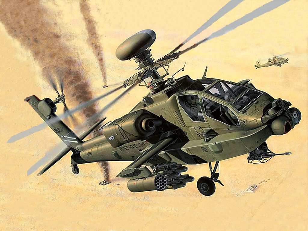 Сборная модель 04420 Revell Американский вертолёт "Apache AH-64 D Brit. Army/US Army update" 