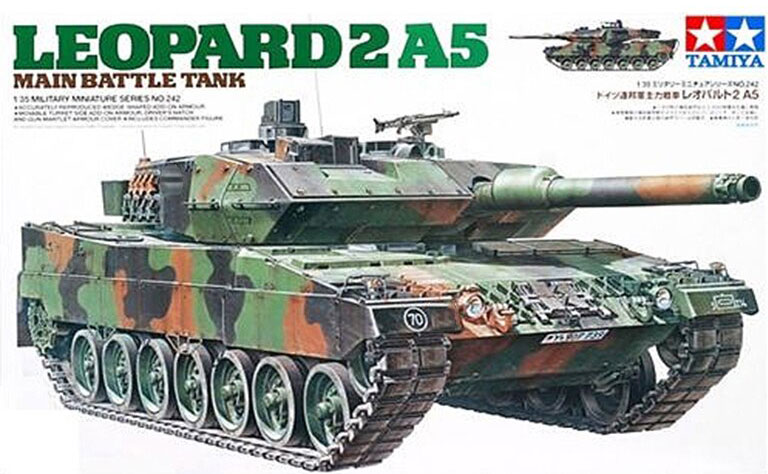 Сборная модель  35242 Tamiya Немецкий танк LEOPARD 2A5 MAIN BATTLE TANK (1 фигура)
