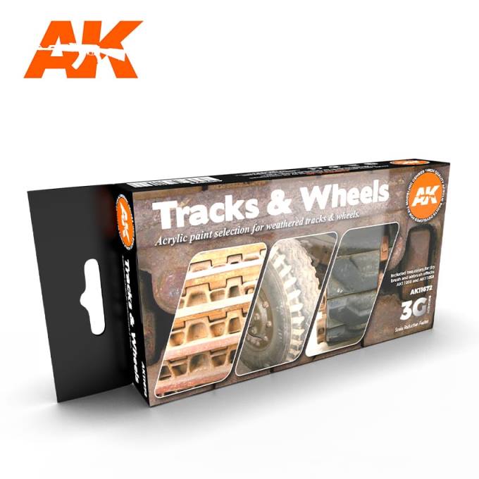 AK11672 AK Interactive Набор красок 3G Траки и колеса (6 красок)