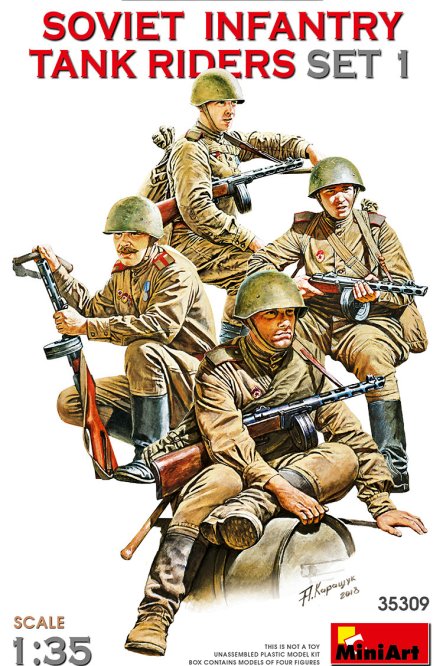 35309 MiniArt Советская пехота на танке (4 фигуры) 1/35