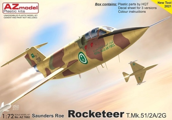 7692 AZmodel Самолет Saunders Roe Rocketeer T.Mk.51/2A/2G 1/72