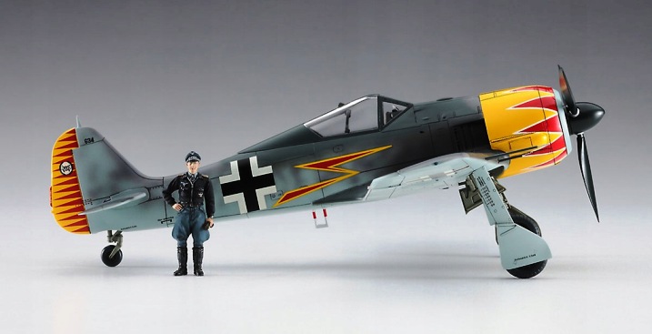 07492 Hasegawa Самолет Focke Wulf Fw190A-4 "Graf" w/Figure 1/48
