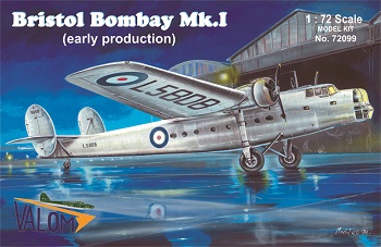 72099 Valom Самолет Bristol Bombay Mk.I (early production) Масштаб 1/72