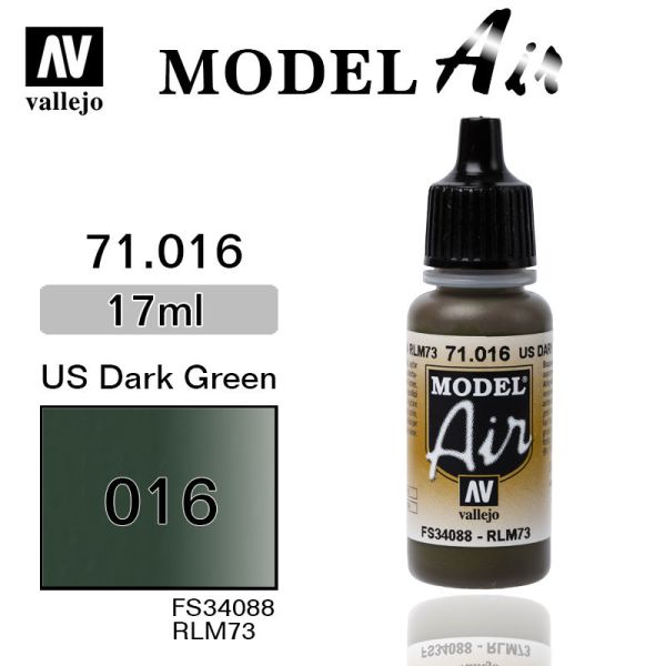 V-71016 Vallejo Краска Model Air Американская темно-зеленая 17 мл