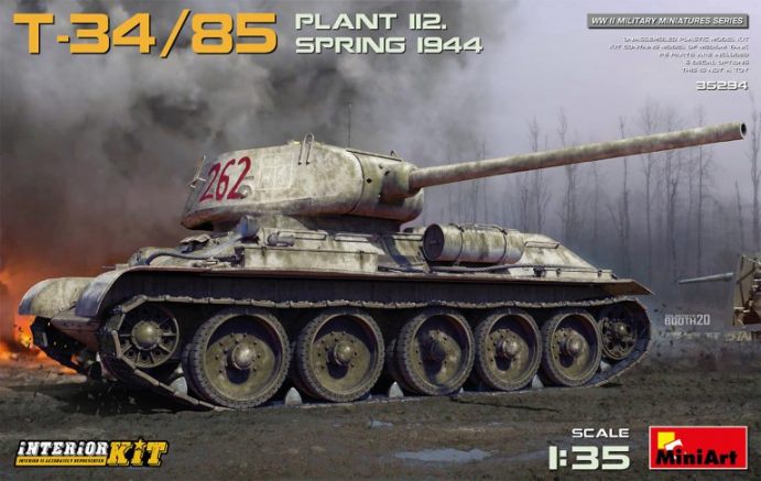 35294 MiniArt Танк Т-34/85 завода 112 (весна 1944 года) с интерьером 1/35